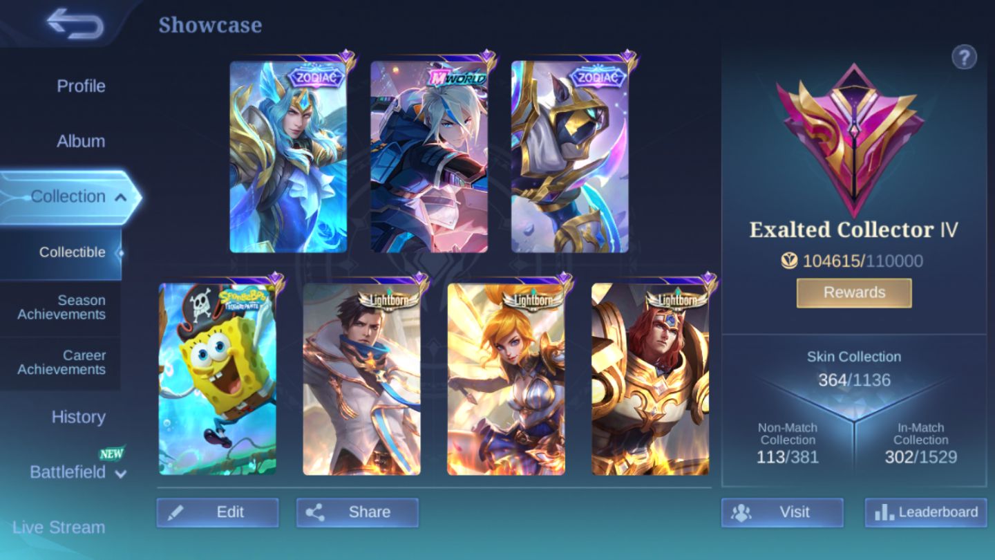 Conta Mobile Legends - LEGEND Franco / 3 ANNUAL-STAR / Franco 1,2k Partidas