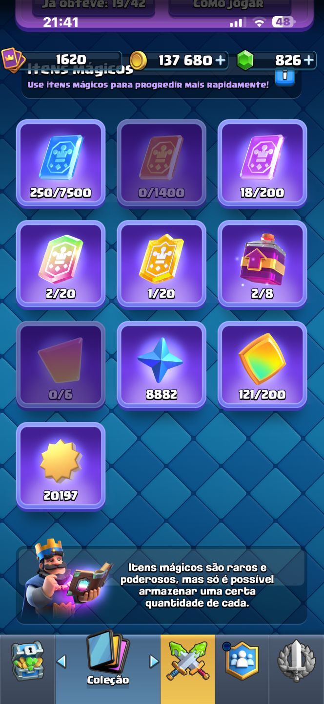 CONTA CLASH ROYALE 14K DE TROFÉUS
