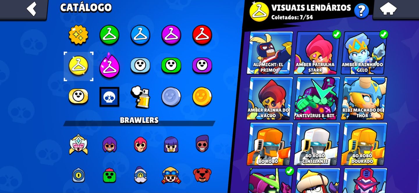 Brawl Stars - Conta top - Recheada de Skins LF