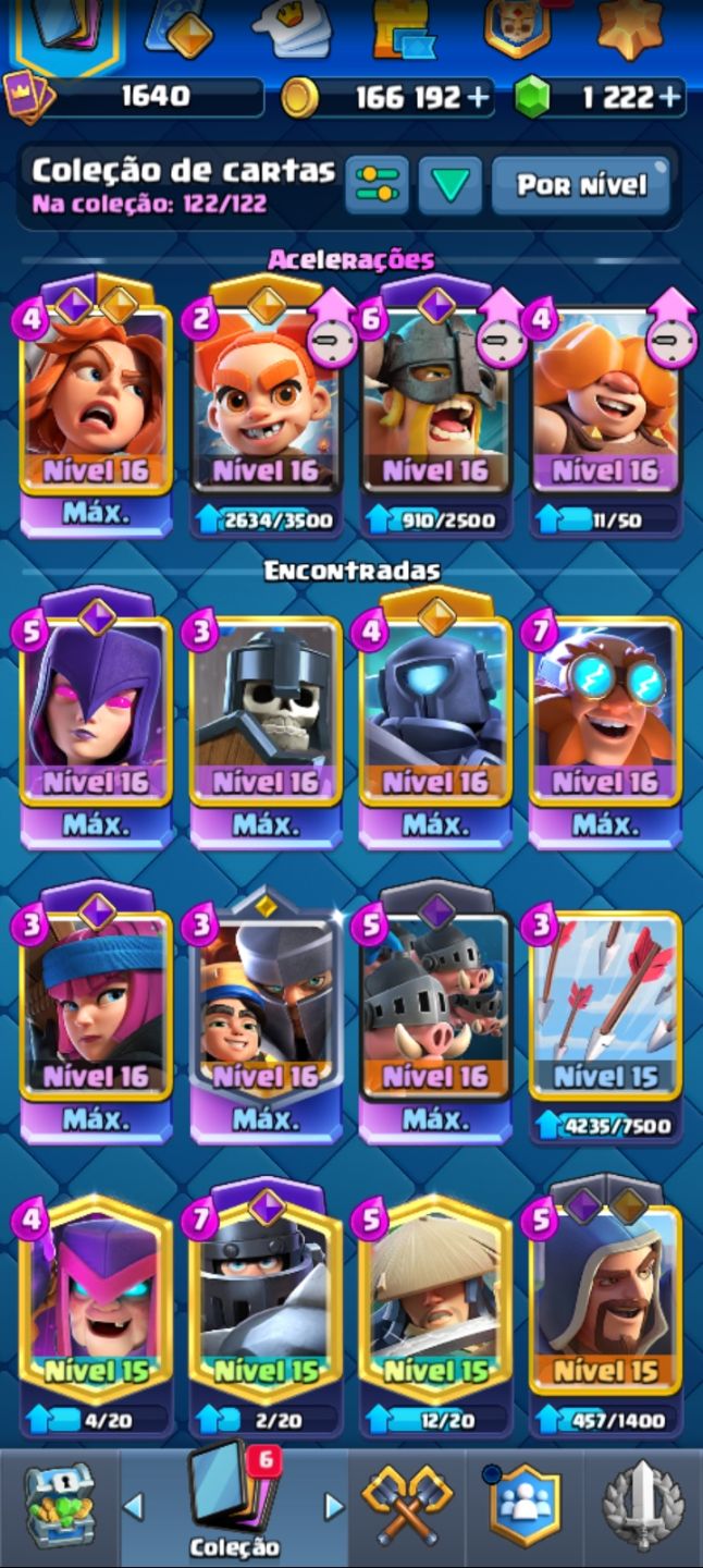 Conta Clash Royale nível 16