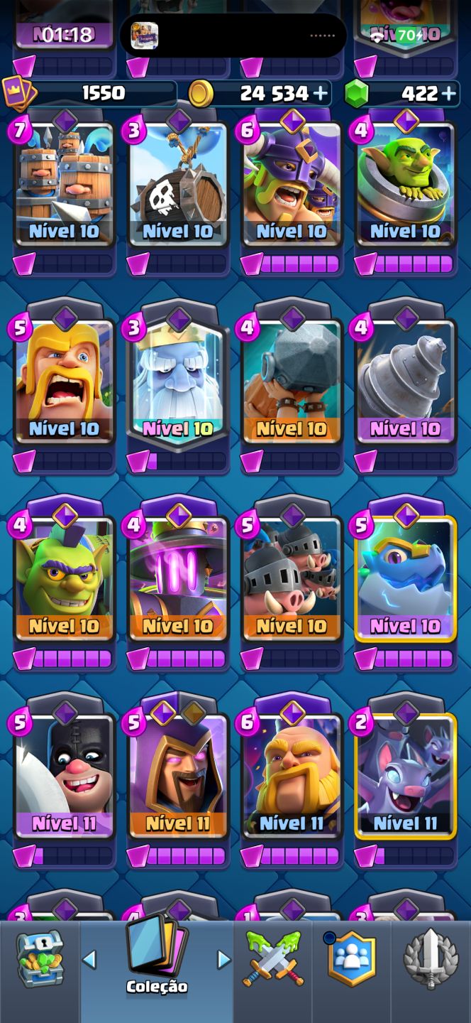 Conta Clash Royale Lv16