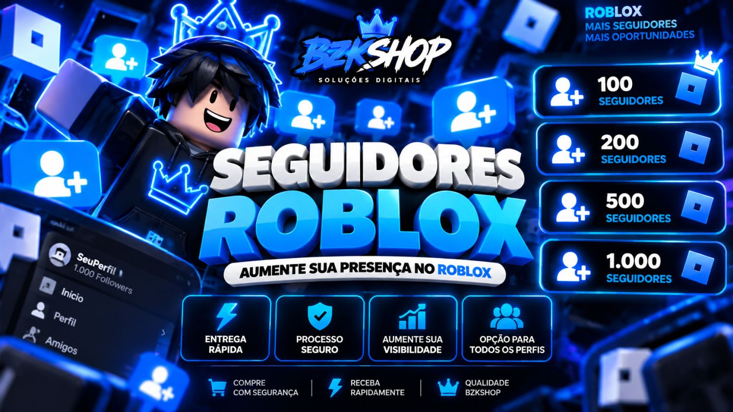 ROBLOX | 1.000 SEGUIDORES | ENTREGA RÁPIDA | BZKSHOP