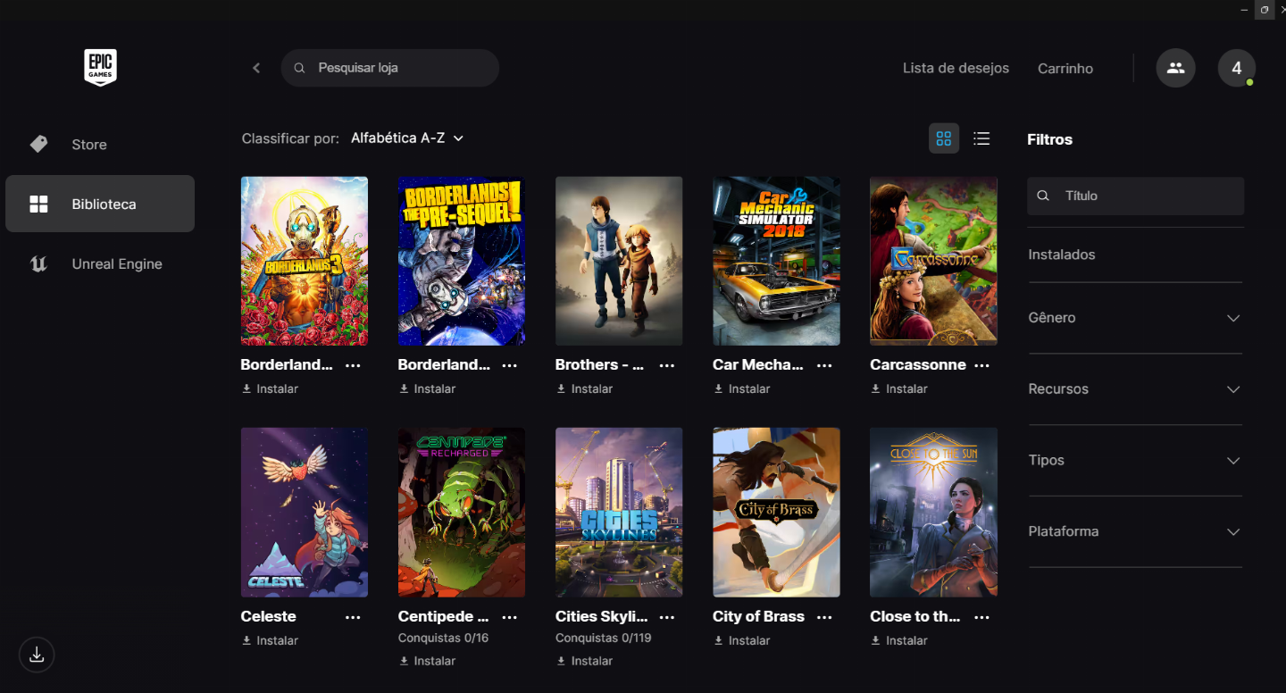 Conta Fortnite/Epic cheia de skins e Jogos