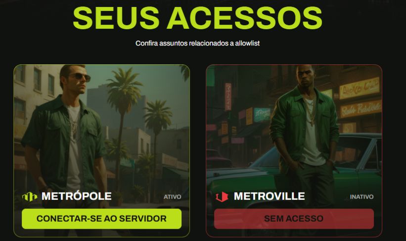 Conta Metropole FiveM 1 Dia de jogo apenas