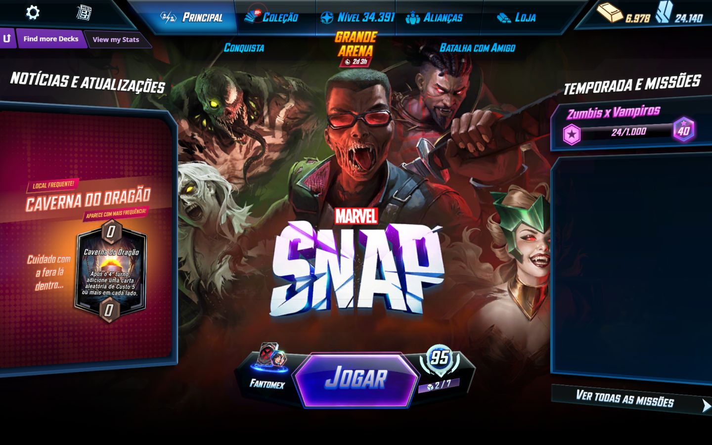 CONTA MARVEL SNAP CL 34.391 | COLEÇÃO COMPLETA
