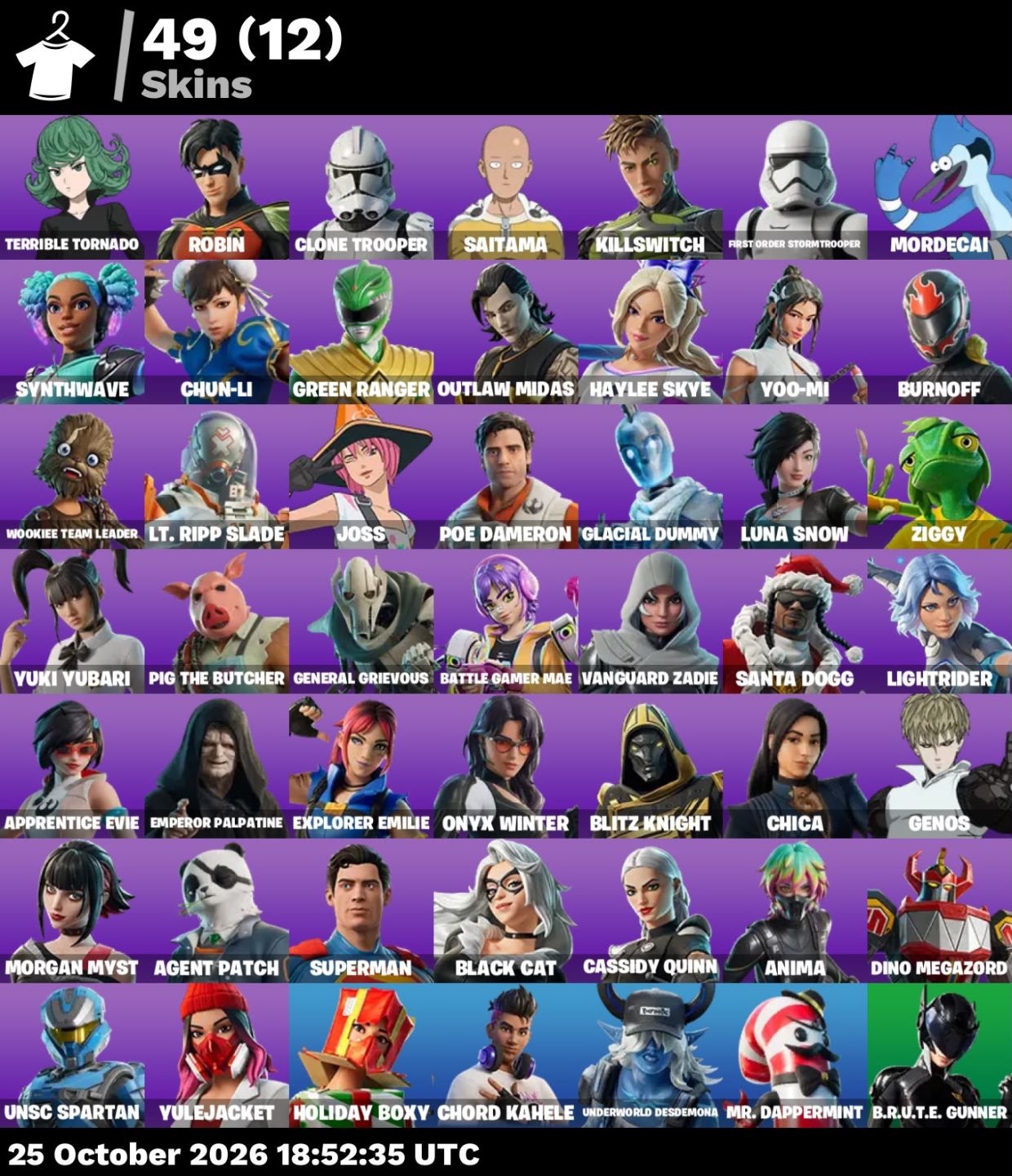 CONTA DE FORTNITE 49 SKINS 92 PICARETAS + 25 JOGOS