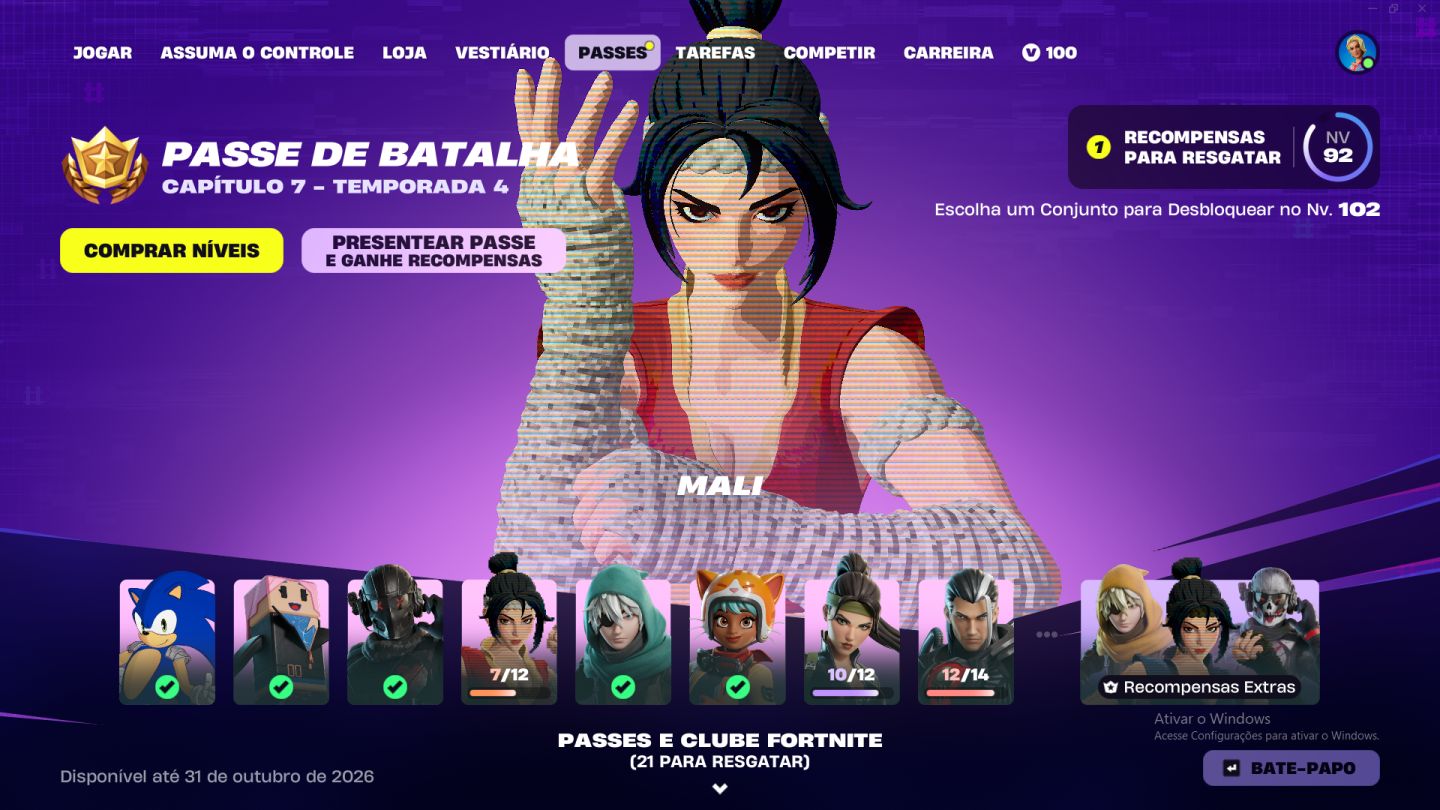 CONTA FORTNITE COMPLETA | SKINS RARAS | PASSE ATUAL!! | E VARIOS JOGOS !!