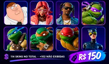 LOCKER COM 114 SKINS E 190 PICARETAS FULL ACESSO