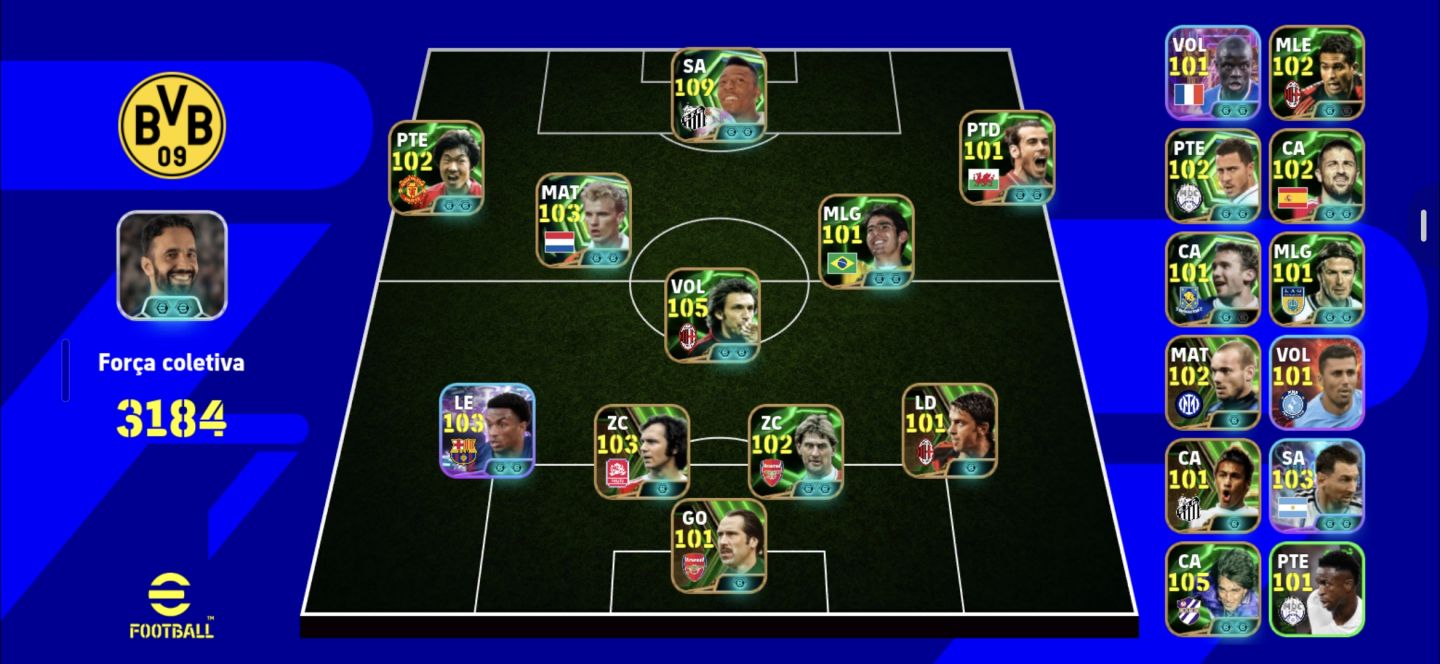 Conta efootball com pele 109