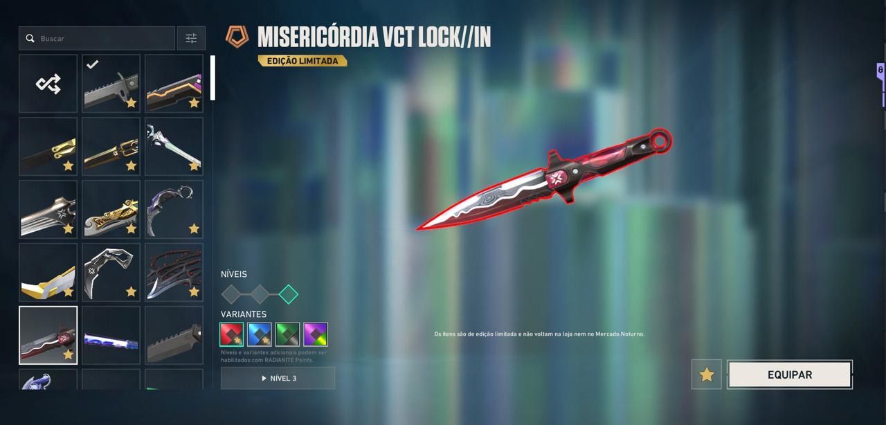 Conta com armas vct e champions