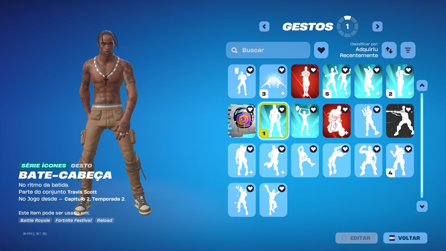 Conta Fortnite+100Skins (Travis Scott,Machado leviatã entre outras na descrição)