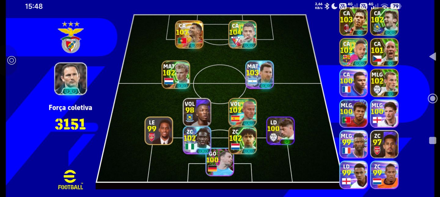 Conta Efootball Mobile com CR7 BIG TIME 107 Conta 3151