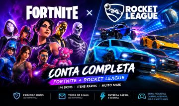 (CONTA TUNADA) Fortnite + Rocket League (Diversas skin queridas + Recompensa GC)