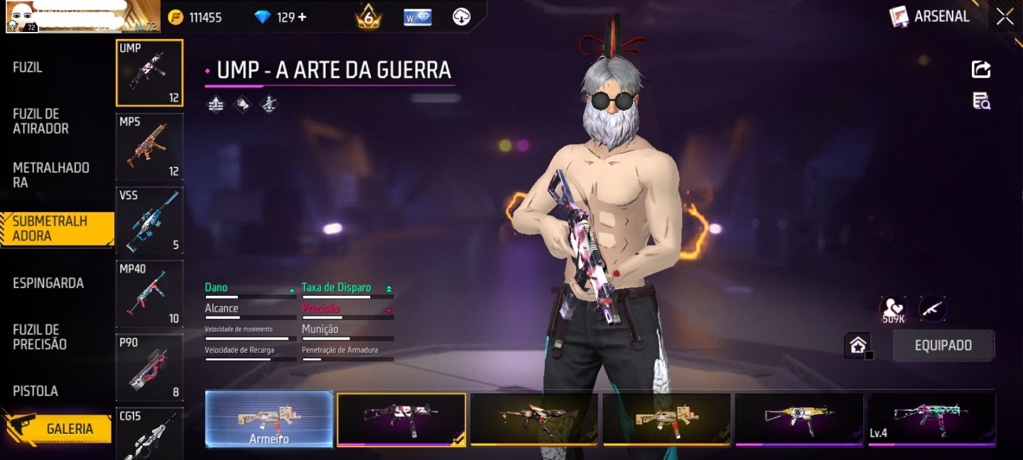 Conta de Free Fire gemada 2019