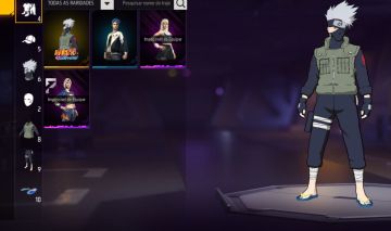 CONTA FF BOT C/ SKINS | KAKASHI + 237 TOKEN DO SASUKE