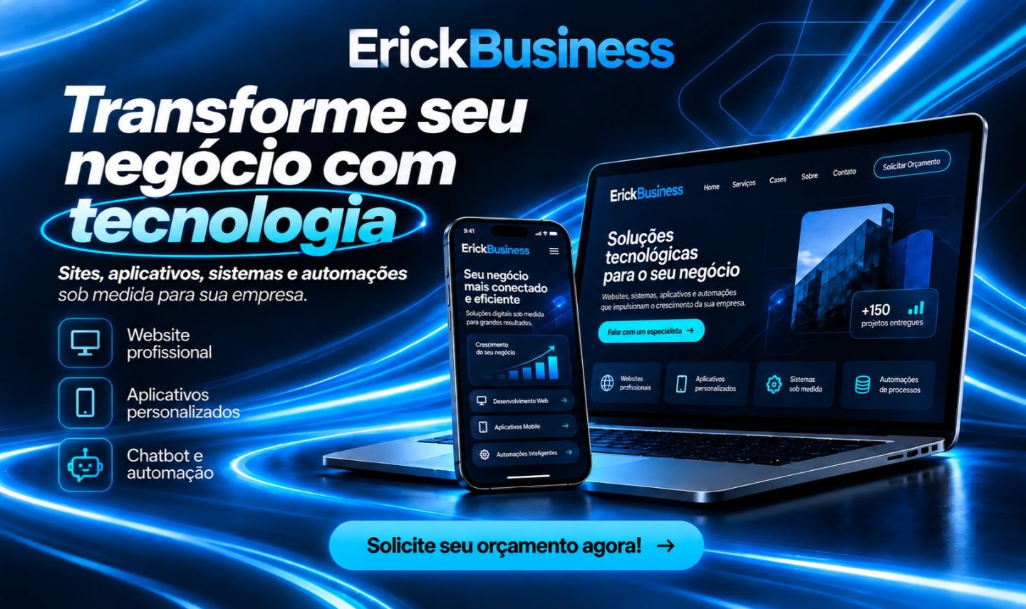 Crio o Seu Site ou Aplicativo da Forma que Quiser