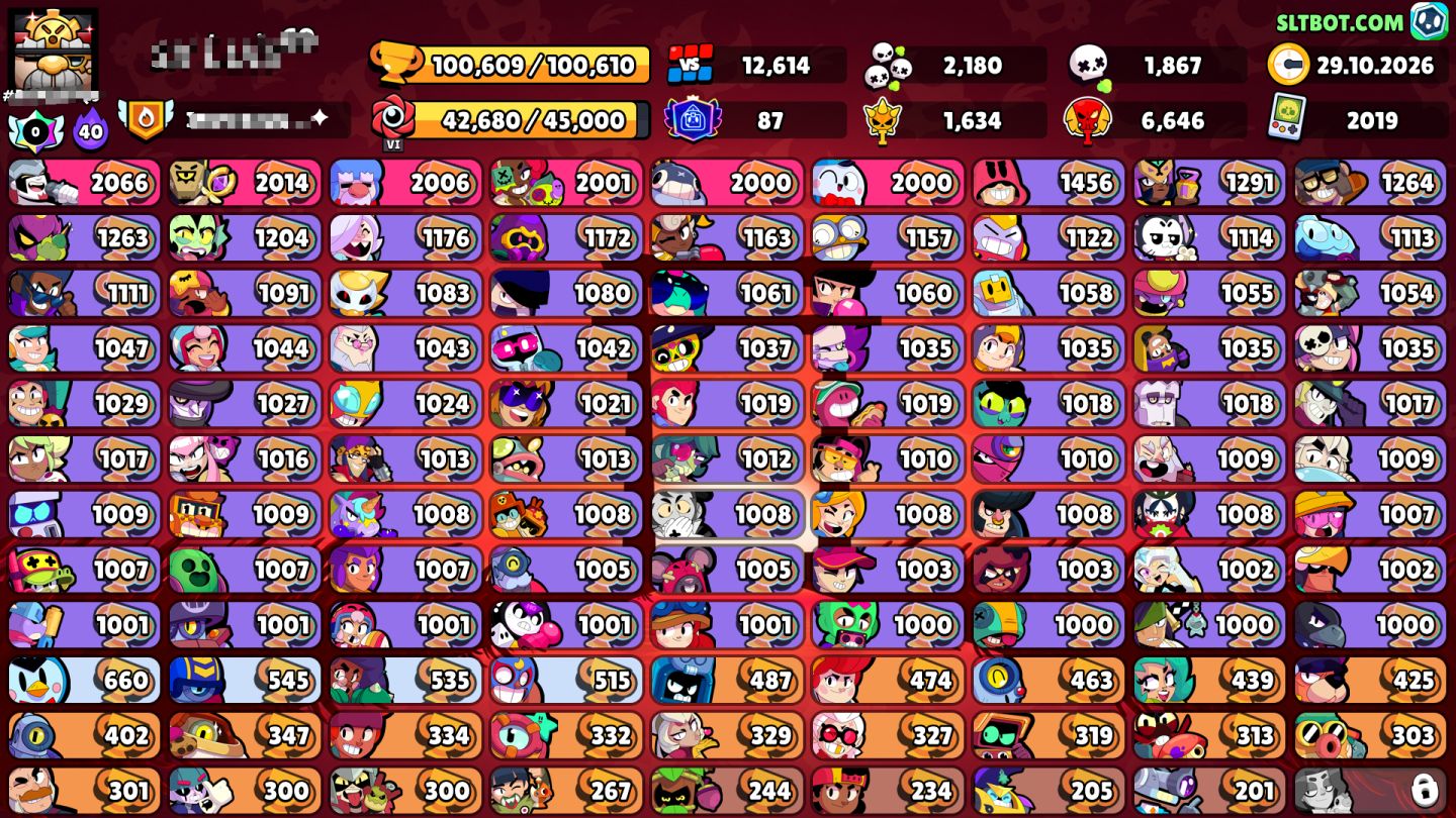 BRAWL STARS | 100K+ TROFÉUS | 446 SKINS | 107/107 BRAWLERS