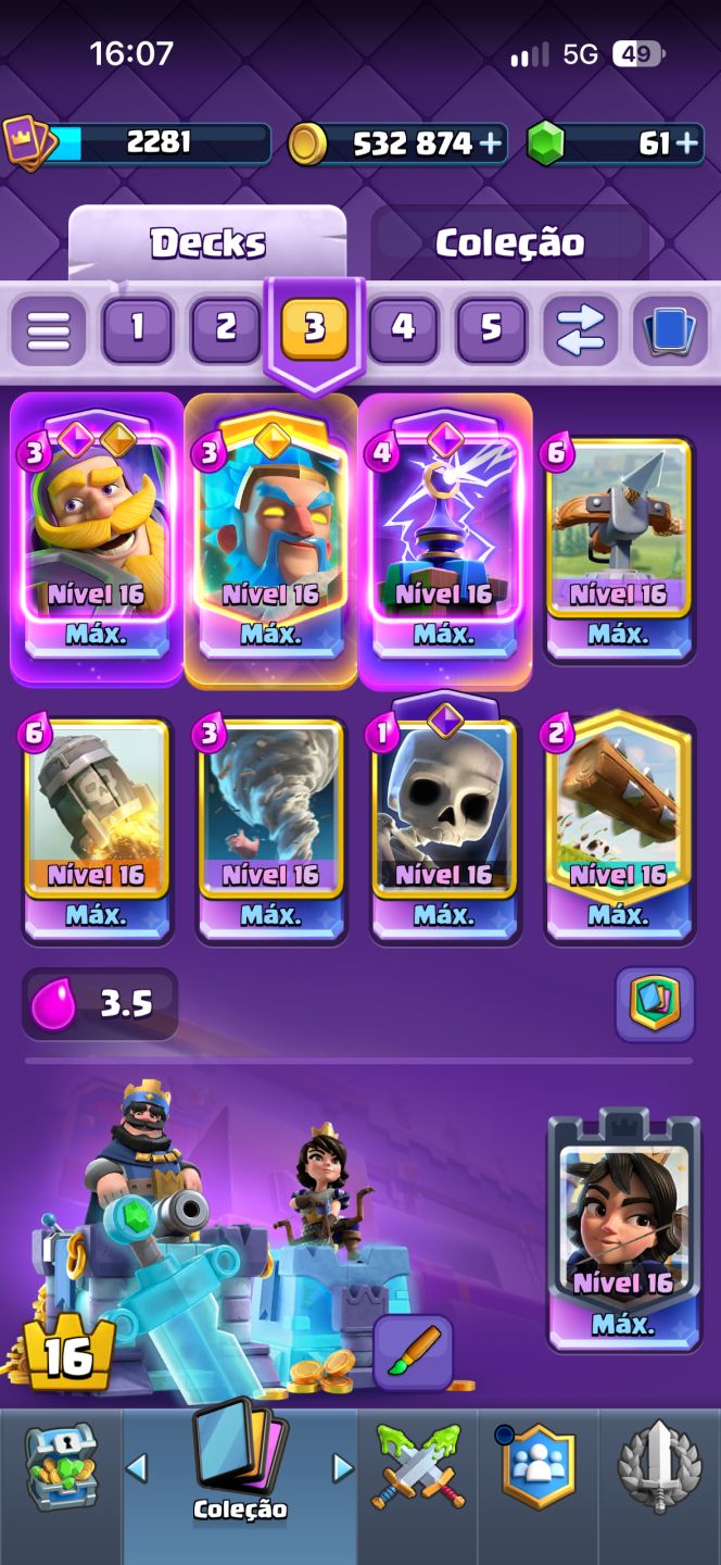 Conta de clash Royale full (todas as cartas nível 16) para competir
