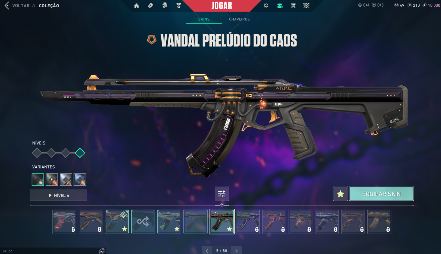 Conta Valorant faca Xenohunter, mmr baixo e algumas skins