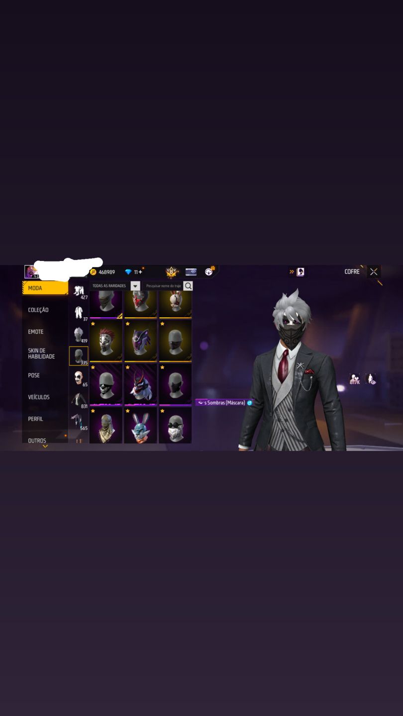 Conta ff raridade