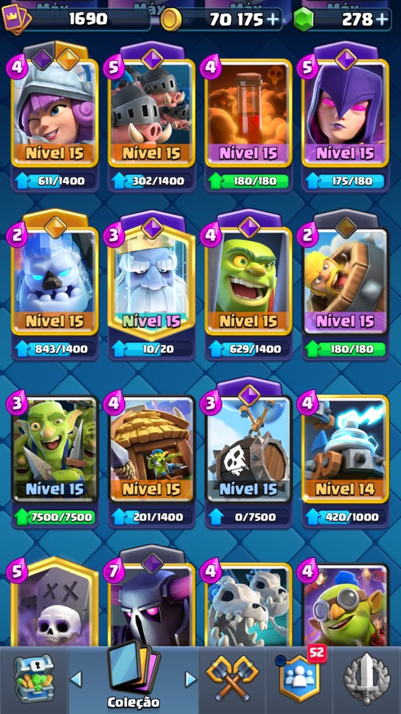 CONTA CLASH ROYALE MAXIMIZADA! NÍVEL 16, VÁRIAS CARTAS NÍVEL 16 E HERÓIS