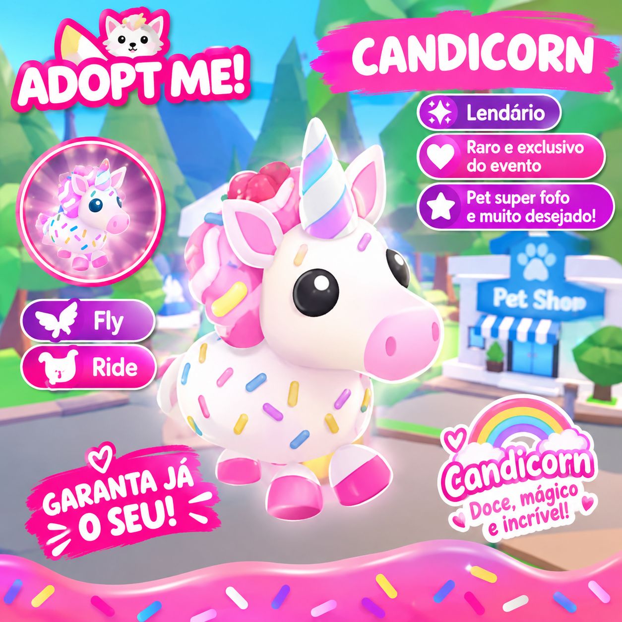 UNICÓRNIO DE DOCES ADOPT ME!