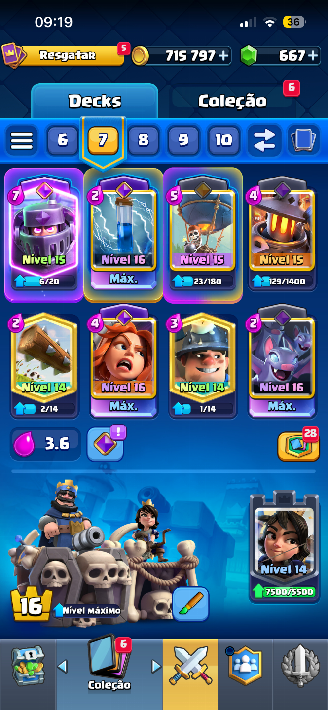 CONTA DE CLASH OF CLANS + CLASH ROYALE À VENDA