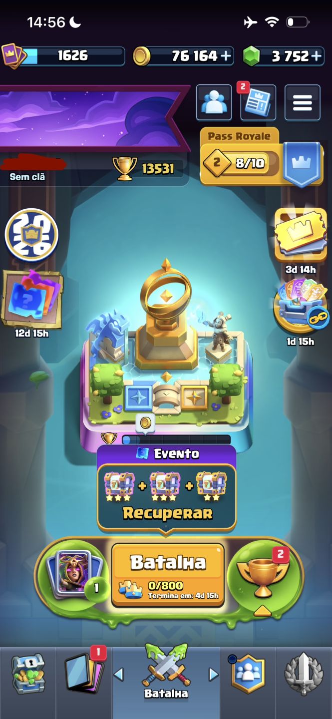 CONTA DE CLASH ROYALE BEM UPADA