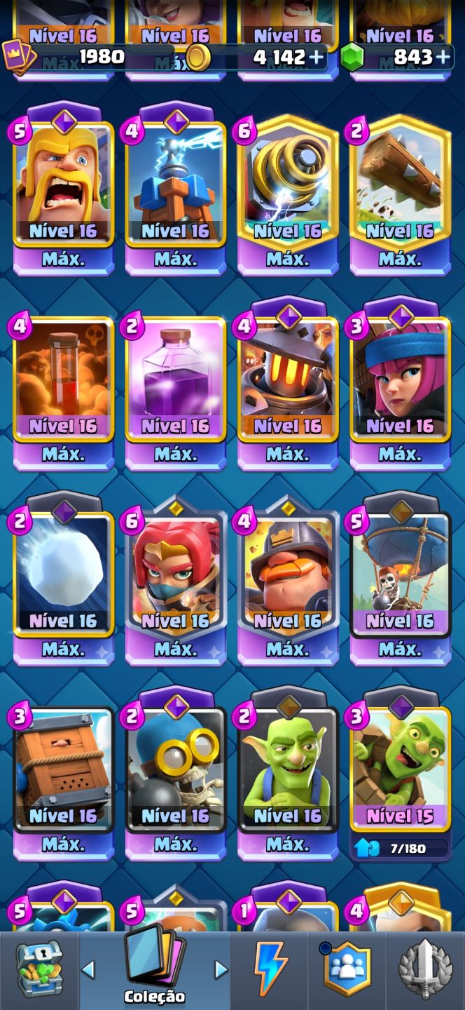 Conta de alto nível Clash Royale, arena sazonal