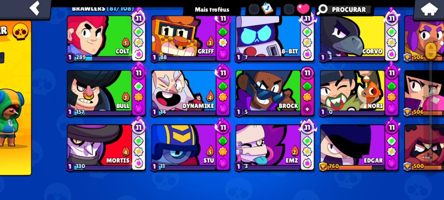 Conta com brawl pass ativado e com Skina lendarias e muitos brawlers muito boa