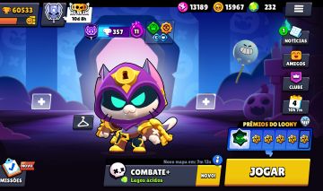 Conta Brawl Stars 60k troféus e skins raras como shelly estelar