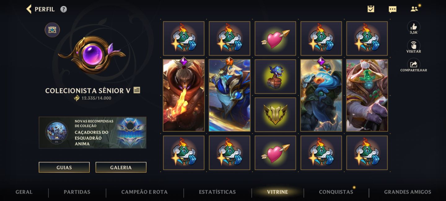 Conta Wild Rift Grãomestre/Main Jax 43 Skins + Skins Exclusivas