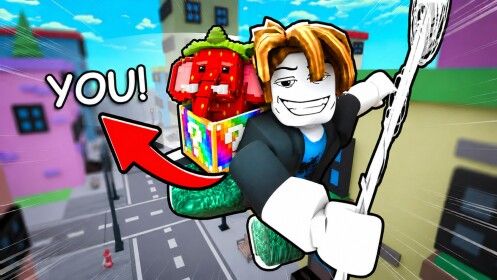 Web swing for Lucky block