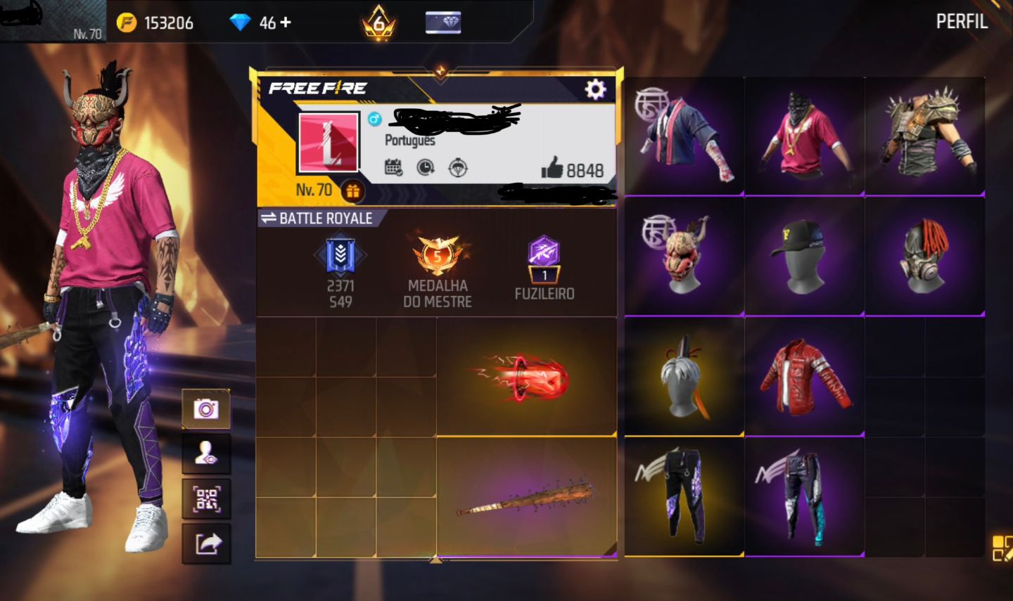 Conta Free Fire Com Os 3 Primeiros Passes e Angelical Nova!!