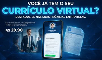 CURRÍCULO VIRTUAL - PERSONALIZADO COM DOMÍNIO EXCLUSIVO EM SEU NOME