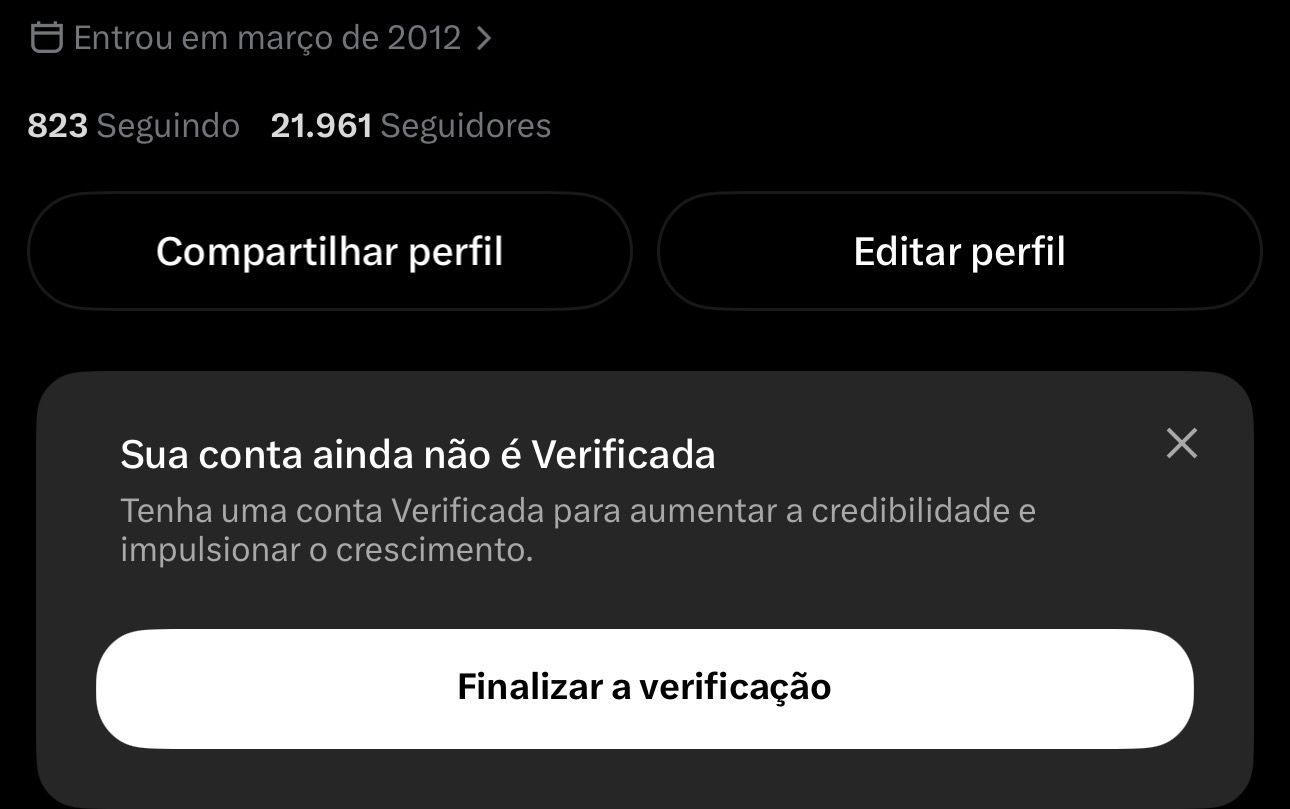 Conta Twitter 21K IP americano