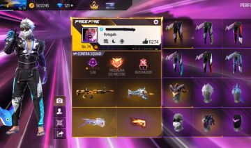 Conta de free fire gemada level 74 com 7 angelical bandeirao troca nick prime 6