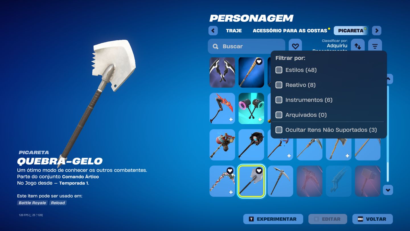 Fortnite 115 Skins, Machado Leviatã, Neymar, Lara Croft e 6 Passes Completos