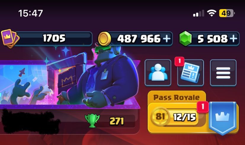 CONTA CLASH ROYALE 2018 SUPER RARA 6 CARTAS NÍVEL 16 + 1,5M DE OURO + 15K