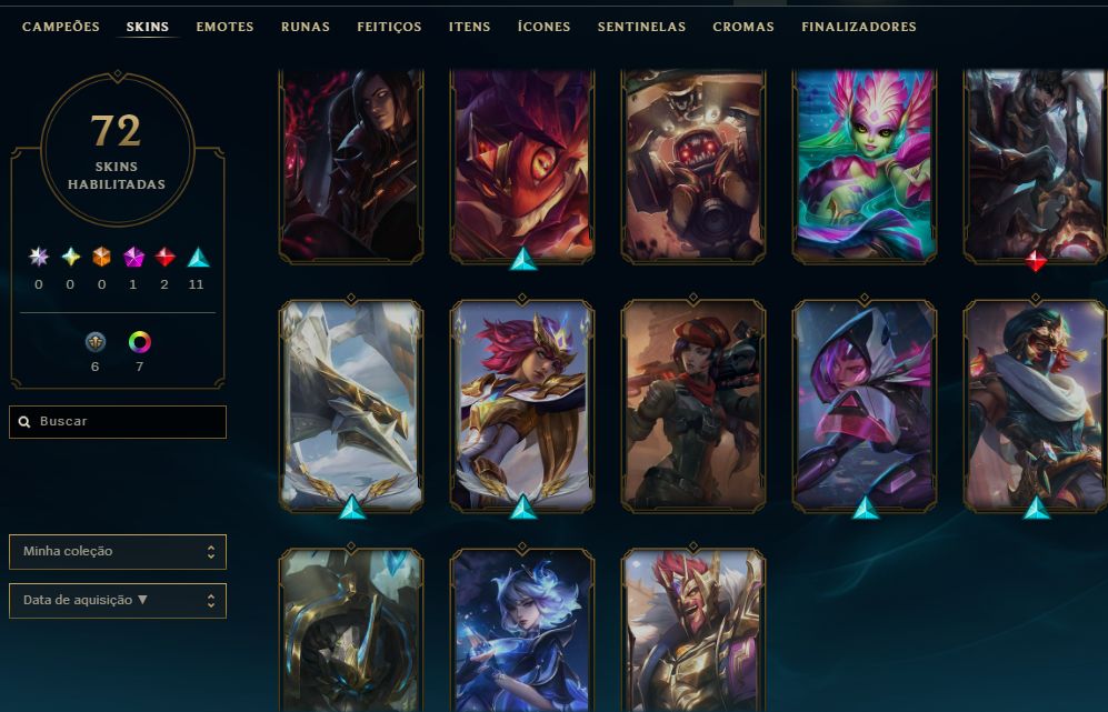 [Entrega Automática] Lol Prata, 72 Skins, Skins Mítica e Lendária, 28K Ea, Lvl69