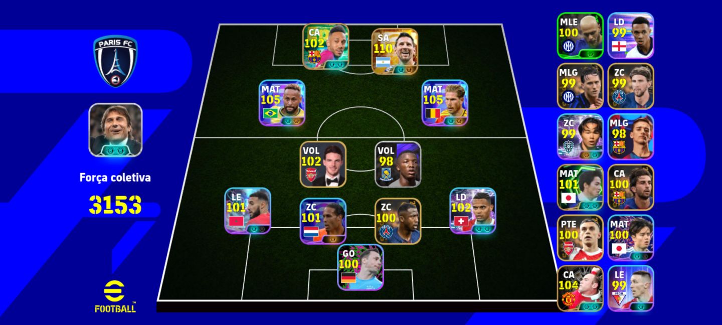 Conta Messi 110, neymar de bruyne Server BR