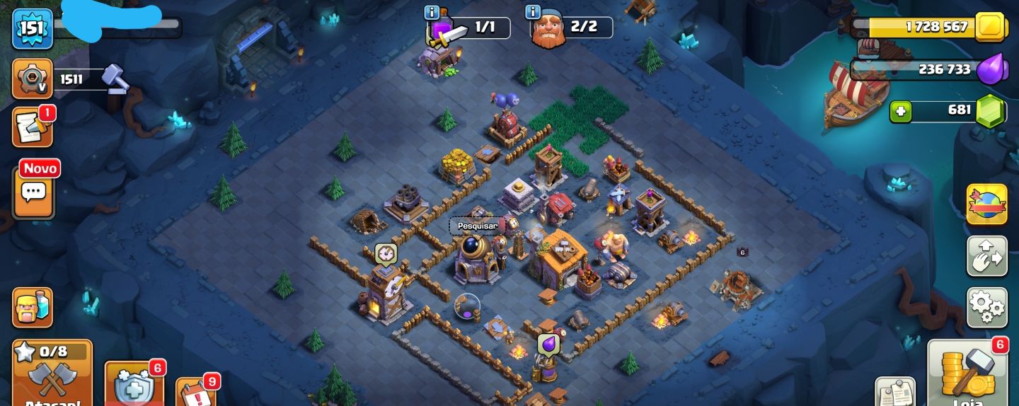 CONTA COC CV16 NÍVEL 151 | 1.737 MEDALHAS DA LIGA | 140