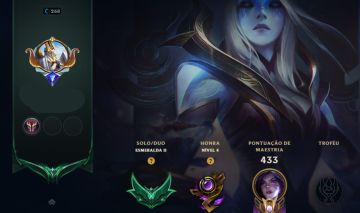 Conta esmeralda 2 mmr diamante com todos os adc e várias skins