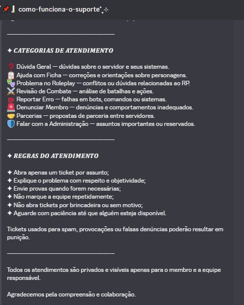 Configuração de Servidores Discord, RP/Lore, Bots e Permissões