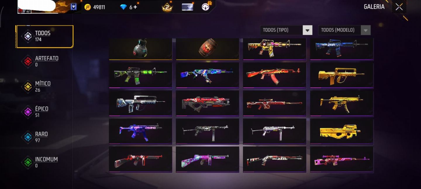 CONTA FREE FIRE RARA + ANGELICAL BRANCA + COBRA