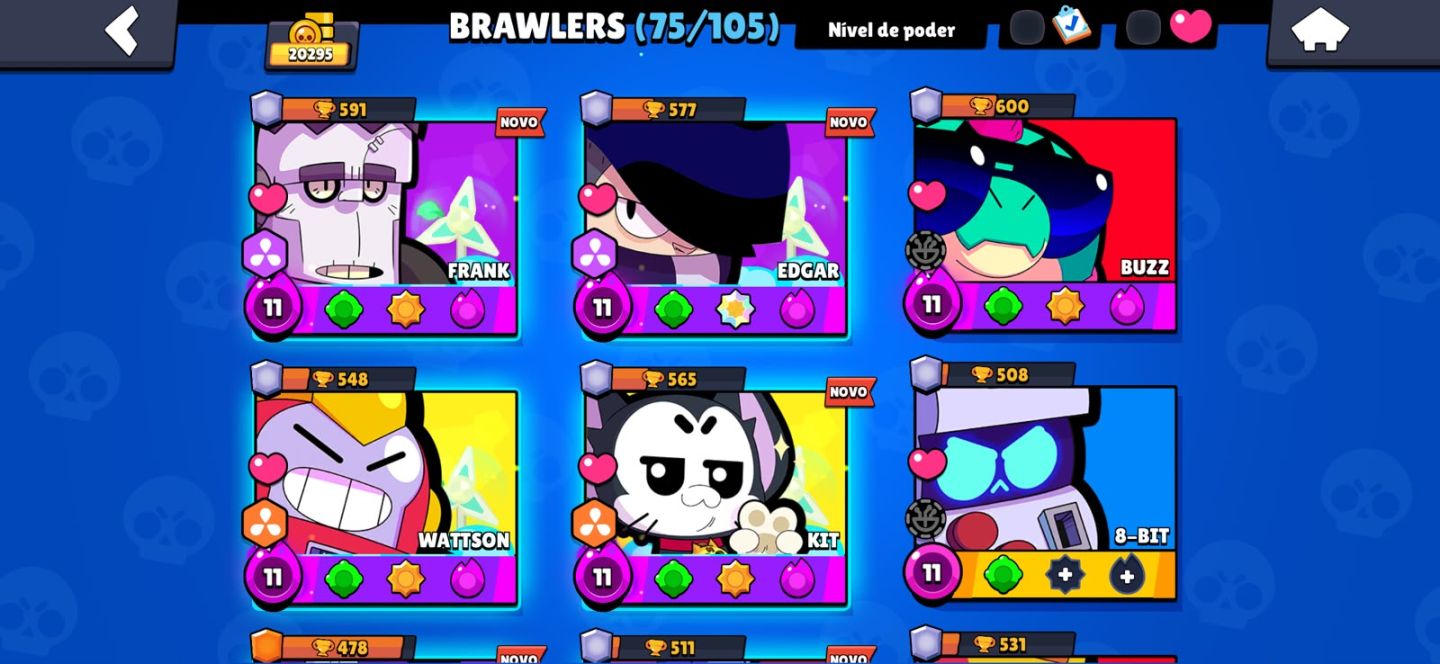 CONTA BRAWL STARS COM MUITAS SKINS E BRAWLERS UPADOS
