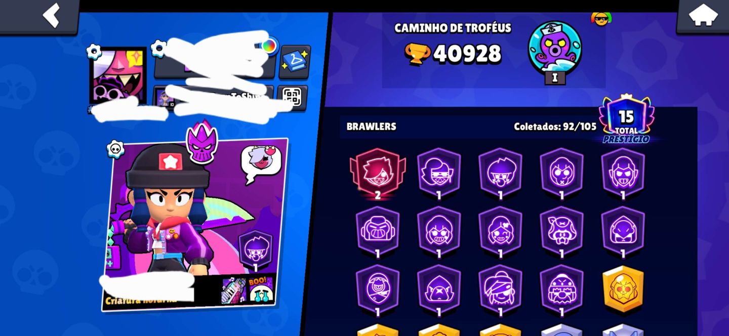 CONTA BRAWL STARS TODOS OS PRIMEIRO PASSES E VARIAS SKINS RARAS 40K TROFÉUS