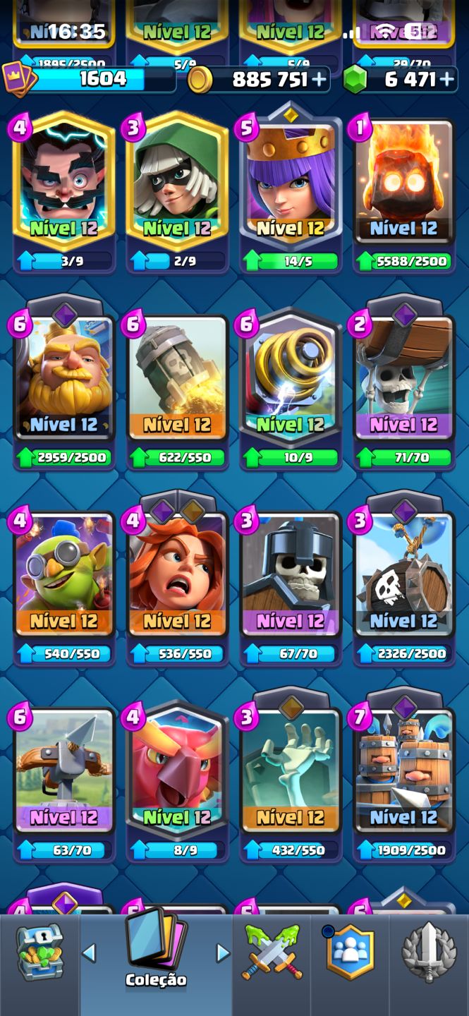 Conta Clash Royale 11k+ com emotes raros e cheia de recursos