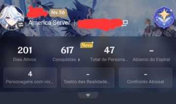Conta genshin impact level 56