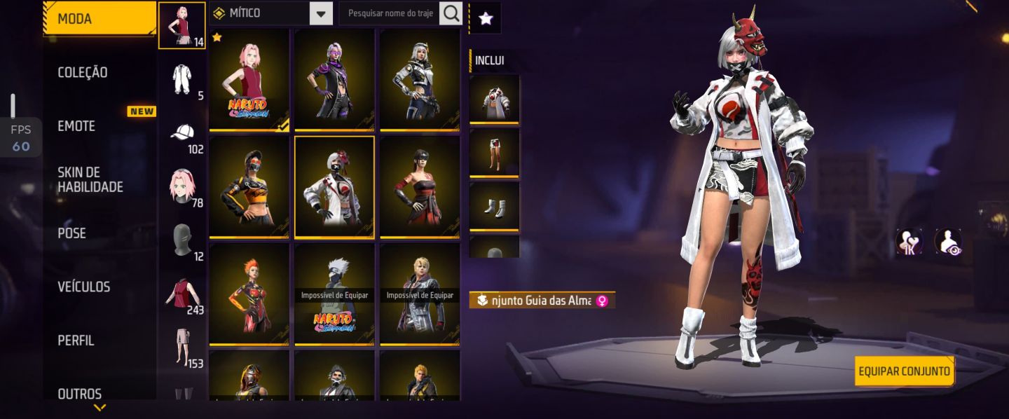CONTA FF ANTIGA S8 ANGELICAL AZUL + VERMELHA | PRIME 4 | KAKASHI + SAKURA